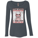 T-Shirts Vintage Navy / Small Titan plan Women's Triblend Long Sleeve Shirt