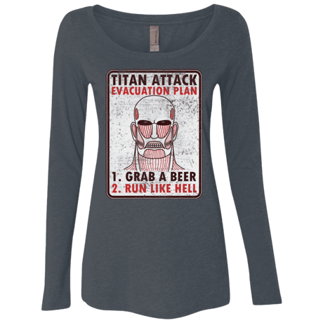 T-Shirts Vintage Navy / Small Titan plan Women's Triblend Long Sleeve Shirt