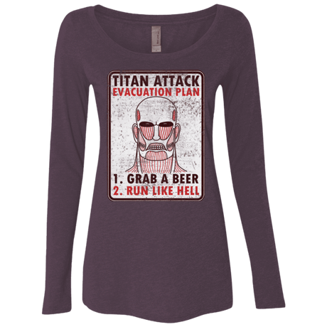 T-Shirts Vintage Purple / Small Titan plan Women's Triblend Long Sleeve Shirt