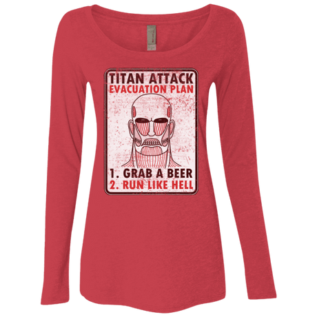T-Shirts Vintage Red / Small Titan plan Women's Triblend Long Sleeve Shirt