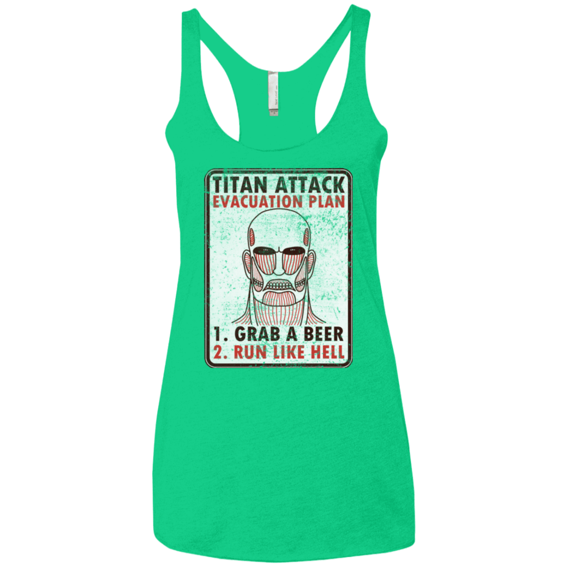 T-Shirts Envy / X-Small Titan plan Women's Triblend Racerback Tank