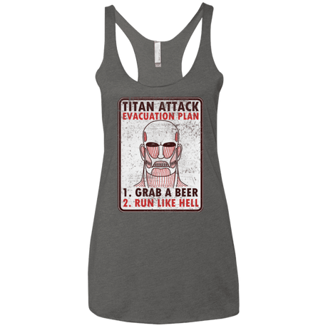 T-Shirts Premium Heather / X-Small Titan plan Women's Triblend Racerback Tank