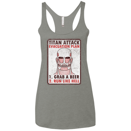 T-Shirts Venetian Grey / X-Small Titan plan Women's Triblend Racerback Tank