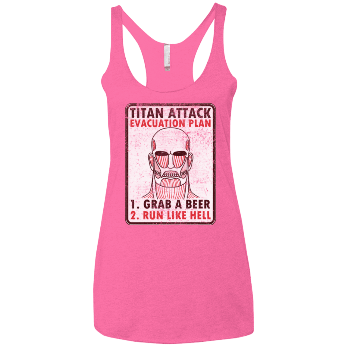 T-Shirts Vintage Pink / X-Small Titan plan Women's Triblend Racerback Tank