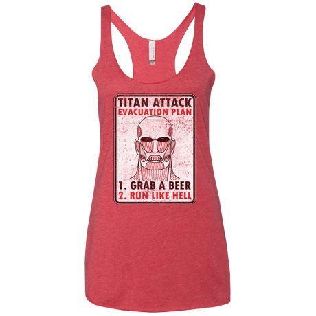 T-Shirts Vintage Red / X-Small Titan plan Women's Triblend Racerback Tank