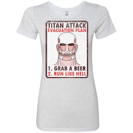 T-Shirts Heather White / Small Titan plan Women's Triblend T-Shirt