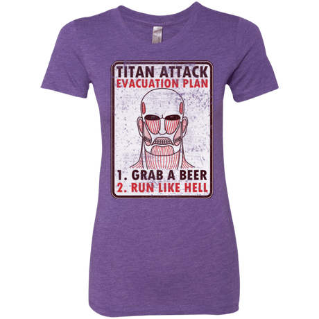 T-Shirts Purple Rush / Small Titan plan Women's Triblend T-Shirt
