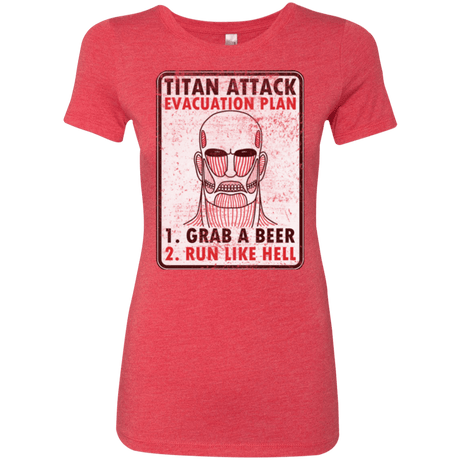 T-Shirts Vintage Red / Small Titan plan Women's Triblend T-Shirt