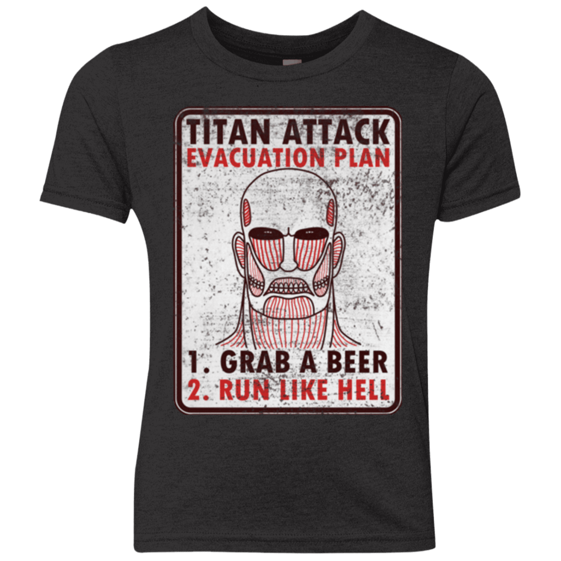 T-Shirts Vintage Black / YXS Titan plan Youth Triblend T-Shirt