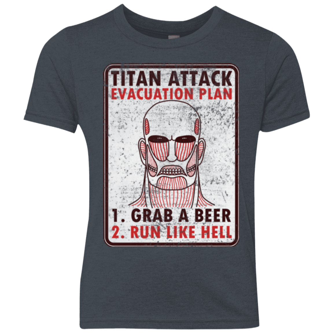 T-Shirts Vintage Navy / YXS Titan plan Youth Triblend T-Shirt