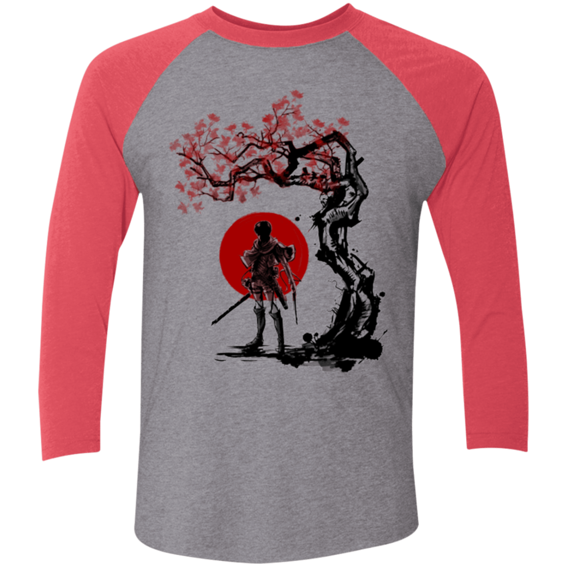 T-Shirts Premium Heather/ Vintage Red / X-Small Titan shifter under the sun Men's Triblend 3/4 Sleeve