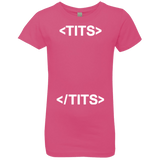 T-Shirts Hot Pink / YXS Tits Girls Premium T-Shirt
