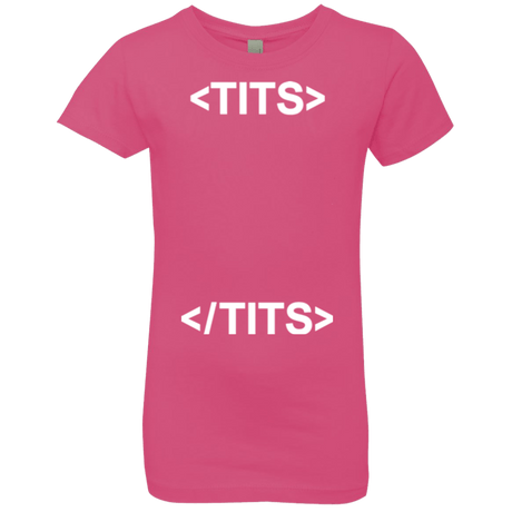 T-Shirts Hot Pink / YXS Tits Girls Premium T-Shirt