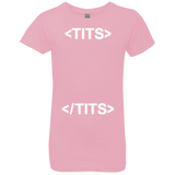 T-Shirts Light Pink / YXS Tits Girls Premium T-Shirt