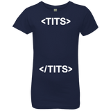 T-Shirts Midnight Navy / YXS Tits Girls Premium T-Shirt