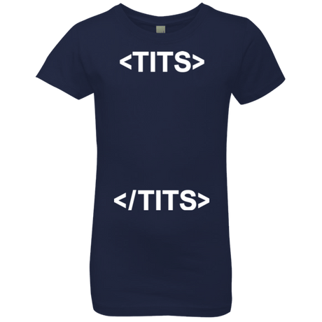 T-Shirts Midnight Navy / YXS Tits Girls Premium T-Shirt