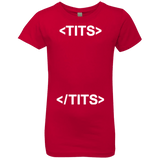 T-Shirts Red / YXS Tits Girls Premium T-Shirt