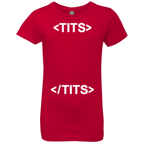 T-Shirts Red / YXS Tits Girls Premium T-Shirt