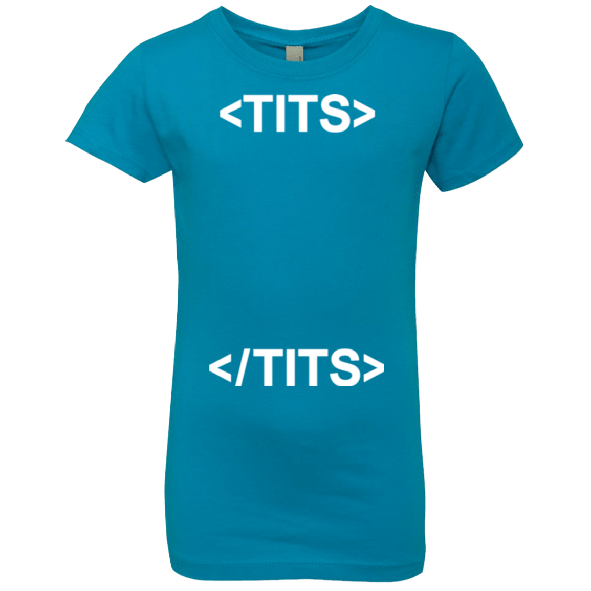 T-Shirts Turquoise / YXS Tits Girls Premium T-Shirt