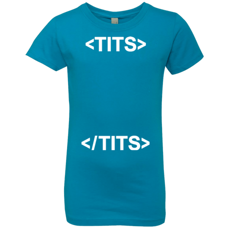 T-Shirts Turquoise / YXS Tits Girls Premium T-Shirt