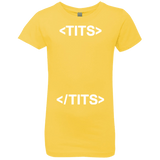 T-Shirts Vibrant Yellow / YXS Tits Girls Premium T-Shirt
