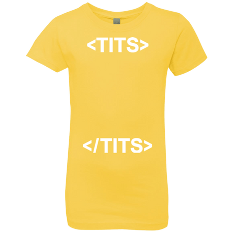T-Shirts Vibrant Yellow / YXS Tits Girls Premium T-Shirt