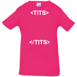 T-Shirts Hot Pink / 6 Months Tits Infant Premium T-Shirt