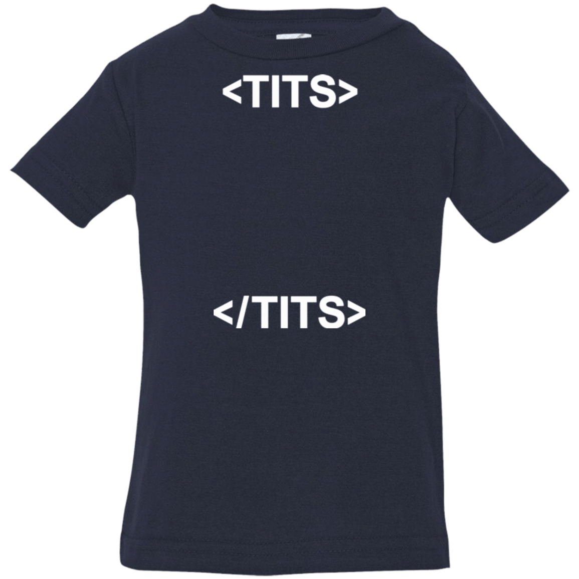 T-Shirts Navy / 6 Months Tits Infant Premium T-Shirt