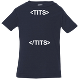 T-Shirts Navy / 6 Months Tits Infant Premium T-Shirt