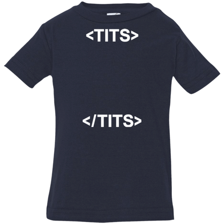 T-Shirts Navy / 6 Months Tits Infant Premium T-Shirt