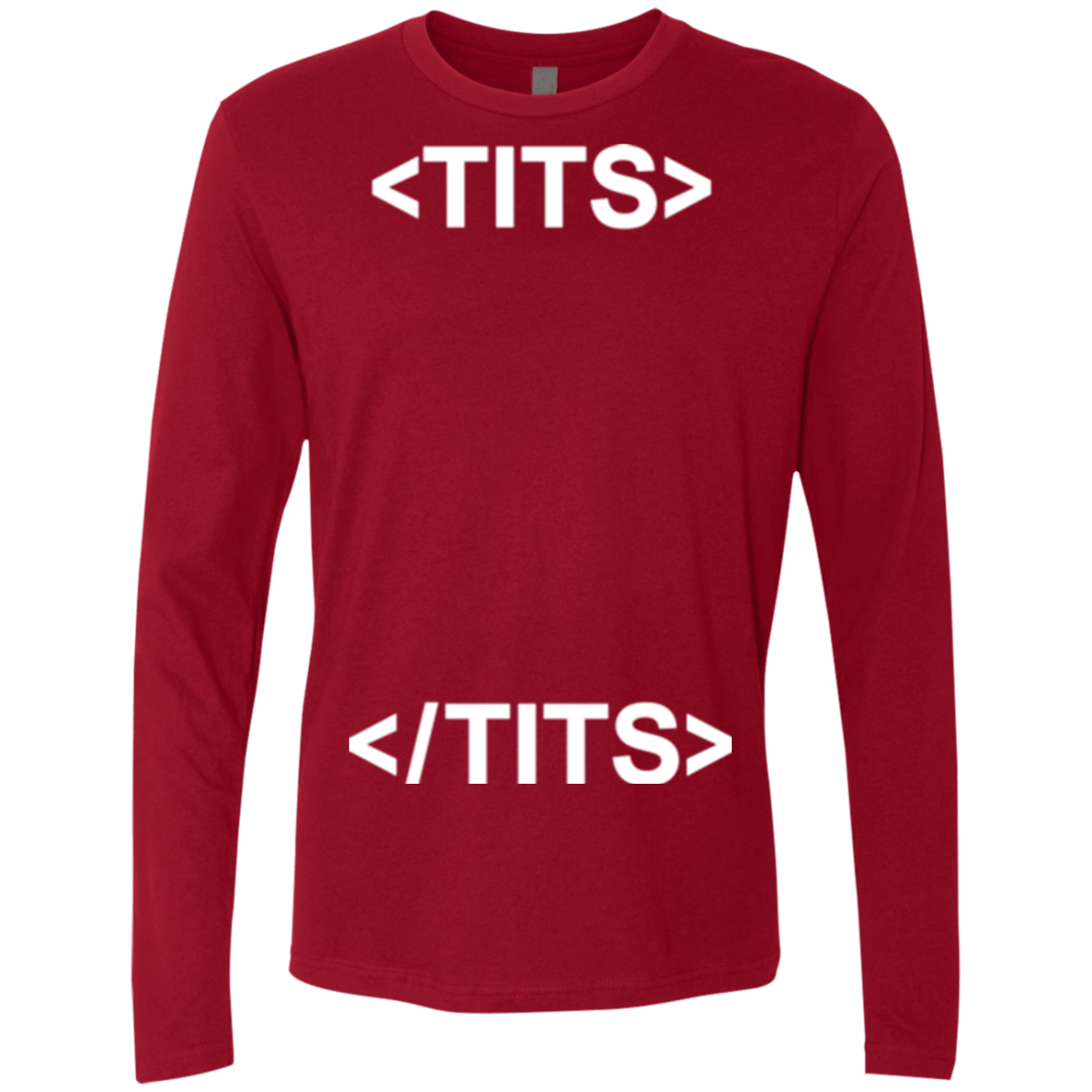 T-Shirts Cardinal / Small Tits Men's Premium Long Sleeve
