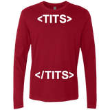 T-Shirts Cardinal / Small Tits Men's Premium Long Sleeve