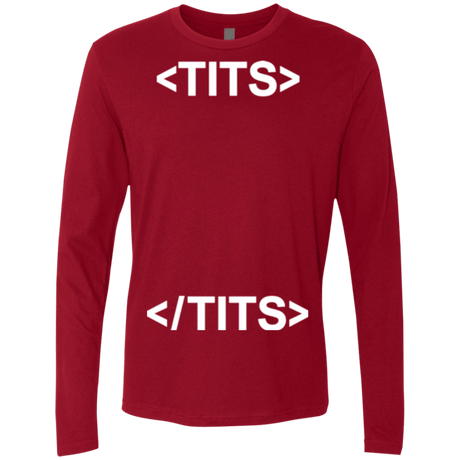T-Shirts Cardinal / Small Tits Men's Premium Long Sleeve