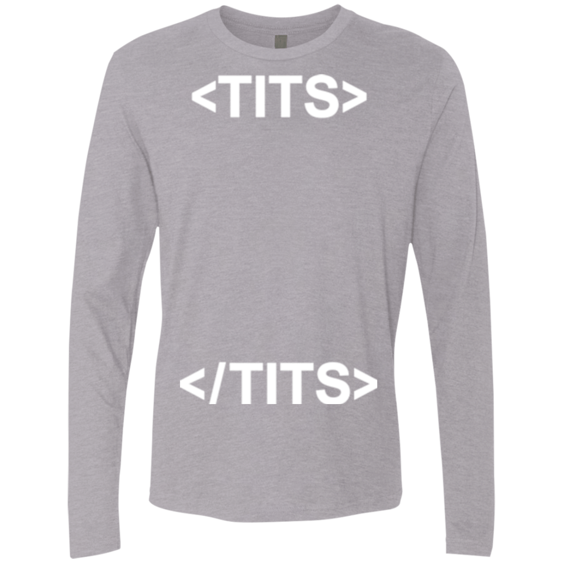 T-Shirts Heather Grey / Small Tits Men's Premium Long Sleeve