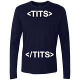 T-Shirts Midnight Navy / Small Tits Men's Premium Long Sleeve