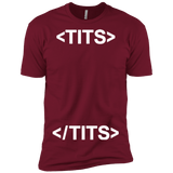 T-Shirts Cardinal / X-Small Tits Men's Premium T-Shirt