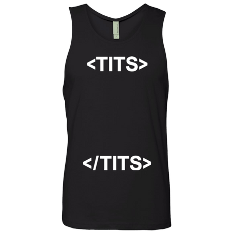 T-Shirts Black / Small Tits Men's Premium Tank Top