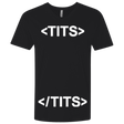 T-Shirts Black / X-Small Tits Men's Premium V-Neck