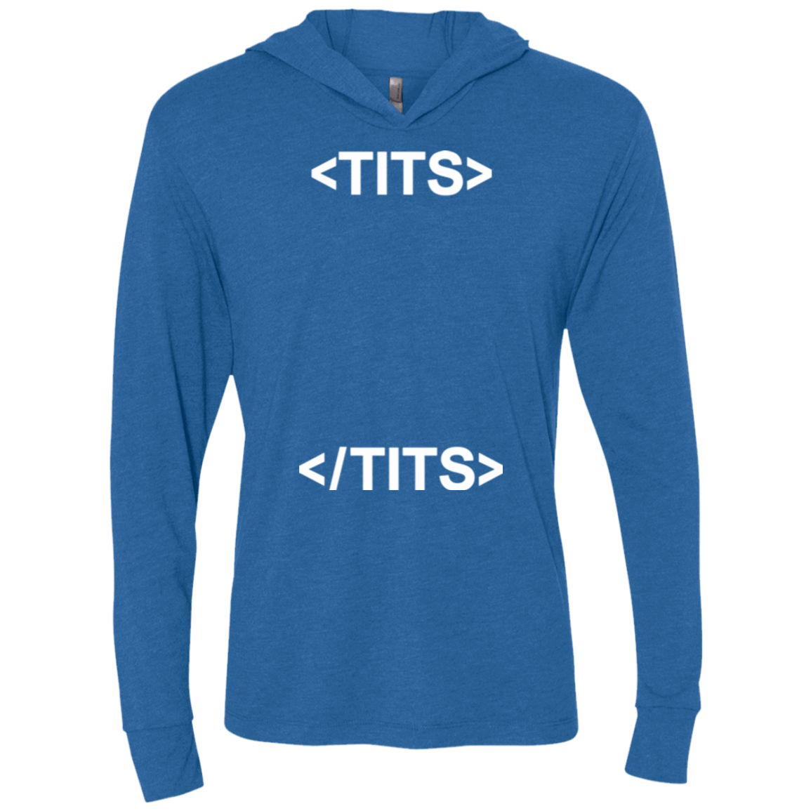 T-Shirts Vintage Royal / X-Small Tits Triblend Long Sleeve Hoodie Tee