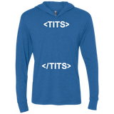 T-Shirts Vintage Royal / X-Small Tits Triblend Long Sleeve Hoodie Tee