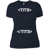 T-Shirts Midnight Navy / X-Small Tits Women's Premium T-Shirt