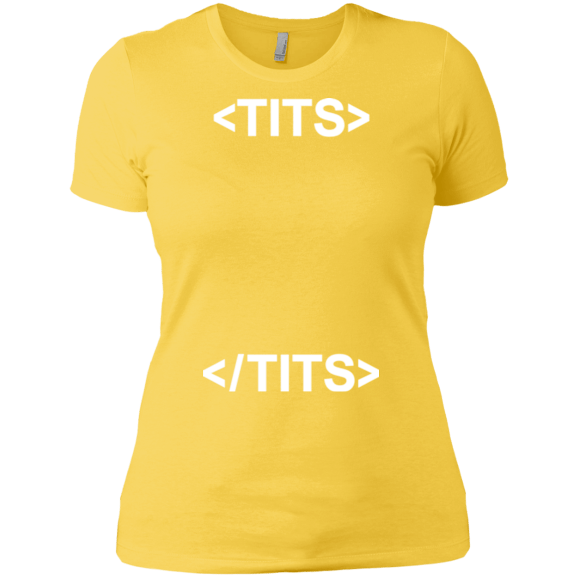 T-Shirts Vibrant Yellow / X-Small Tits Women's Premium T-Shirt