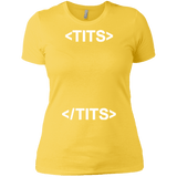 T-Shirts Vibrant Yellow / X-Small Tits Women's Premium T-Shirt