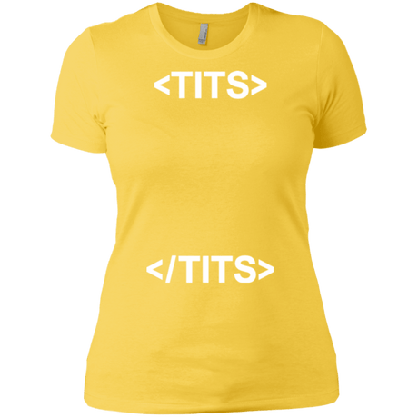 T-Shirts Vibrant Yellow / X-Small Tits Women's Premium T-Shirt
