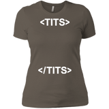 T-Shirts Warm Grey / X-Small Tits Women's Premium T-Shirt