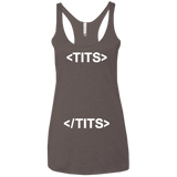 T-Shirts Macchiato / X-Small Tits Women's Triblend Racerback Tank