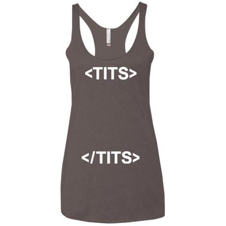 T-Shirts Macchiato / X-Small Tits Women's Triblend Racerback Tank