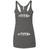 T-Shirts Premium Heather / X-Small Tits Women's Triblend Racerback Tank