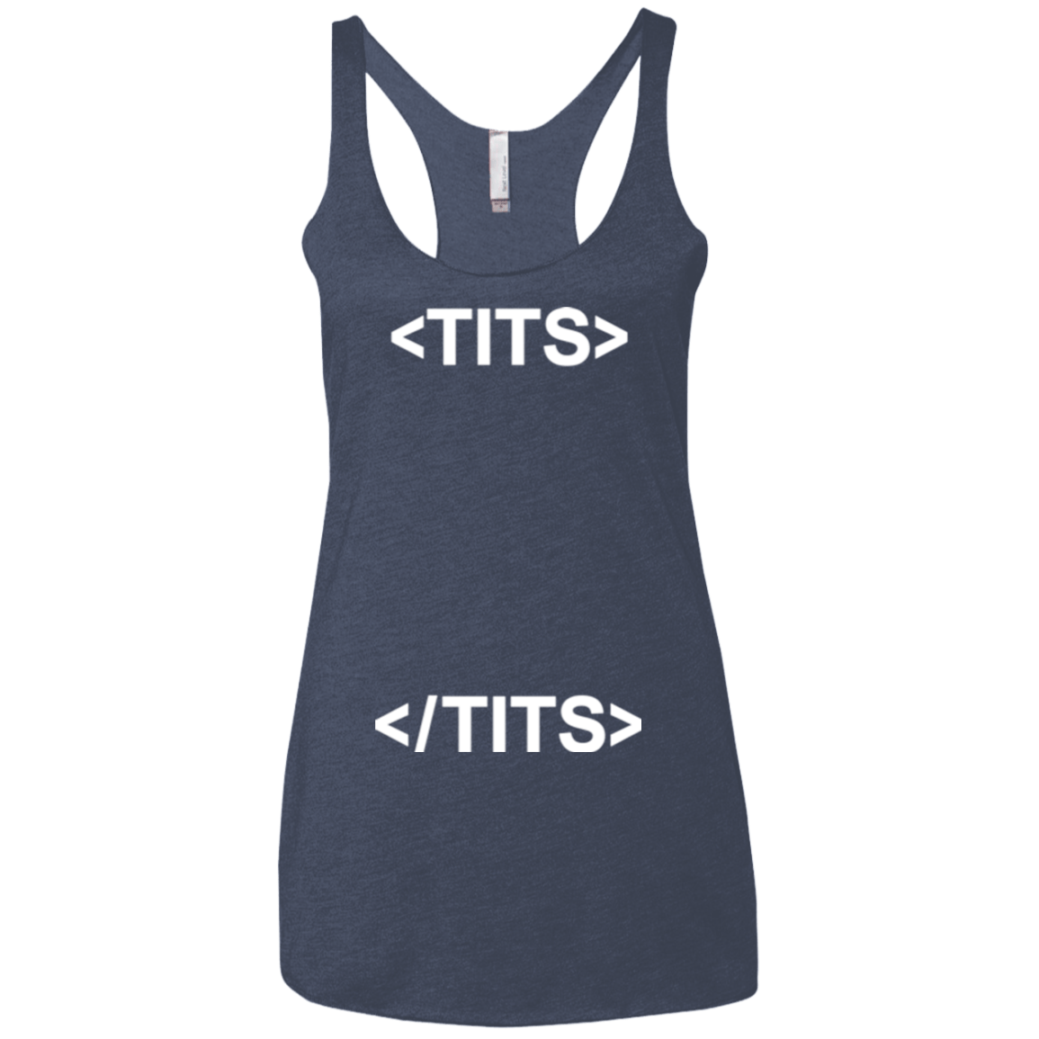 T-Shirts Vintage Navy / X-Small Tits Women's Triblend Racerback Tank
