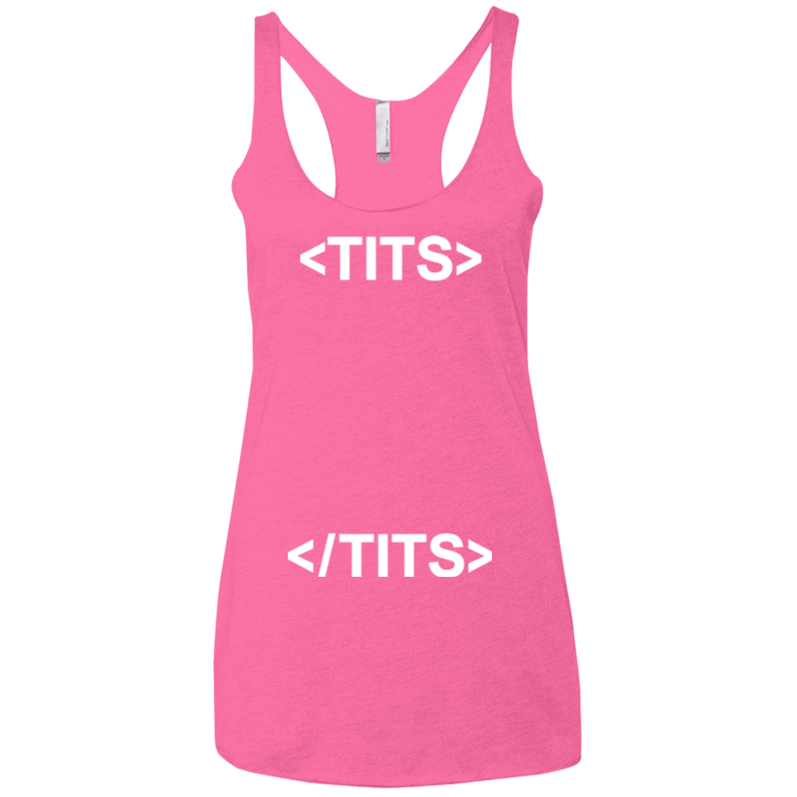 T-Shirts Vintage Pink / X-Small Tits Women's Triblend Racerback Tank